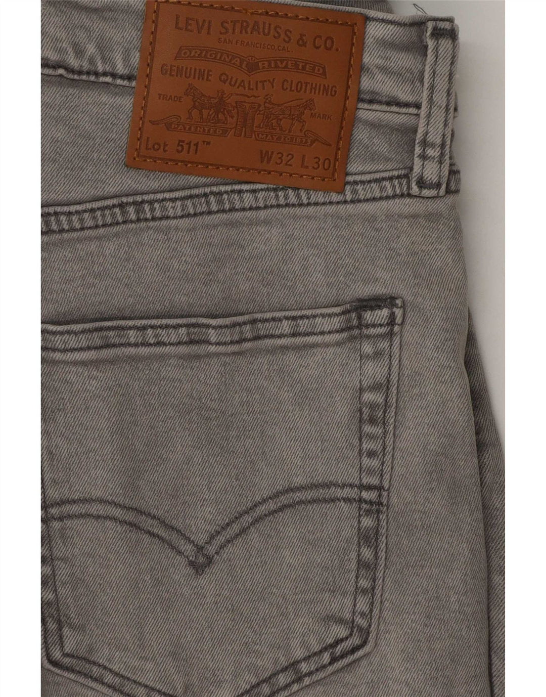 Calça Jeans Levis 511 Slim Masculina W32 L30 Cinza Algodão