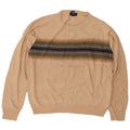 Suéter masculino DOCKERS com gola redonda XL bege listrado poliacrílico