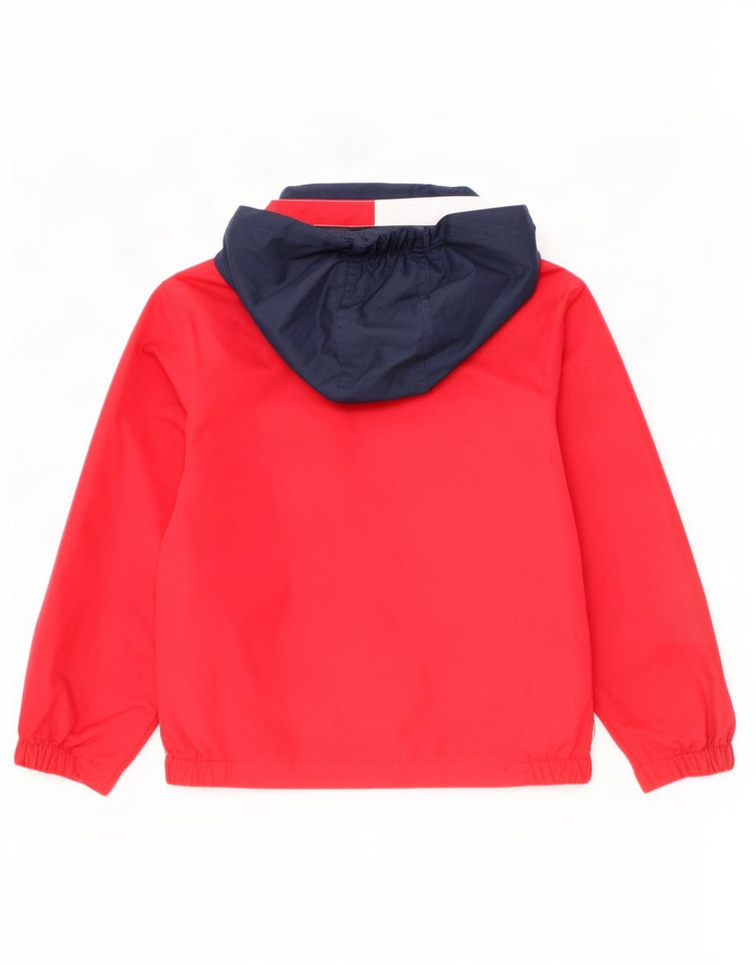 Tommy Hilfiger Jaqueta bomber masculina com capuz 4-5 anos vermelho colorblock