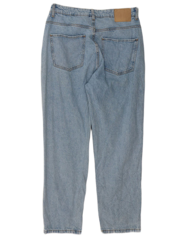 Calça jeans reta feminina Zara EU 42 grande W32 L27 algodão azul