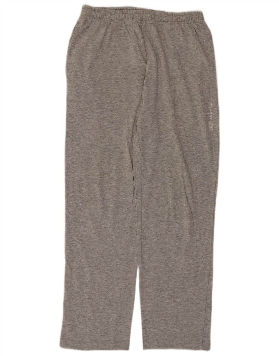 Calça de treino masculina Reebok pequena cinza manchada de algodão