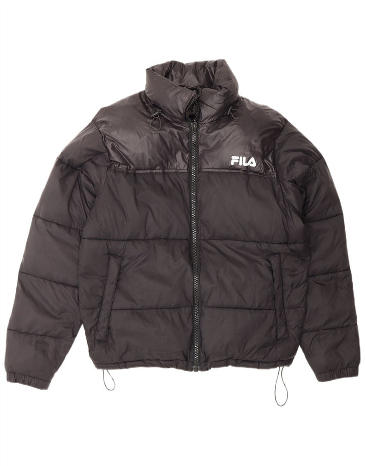 Jaqueta masculina Fila Loose Fit acolchoada UK 36 pequena preta nylon