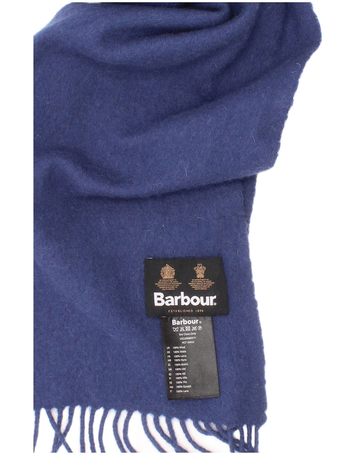 Lenço retangular masculino Barbour tamanho único lã azul