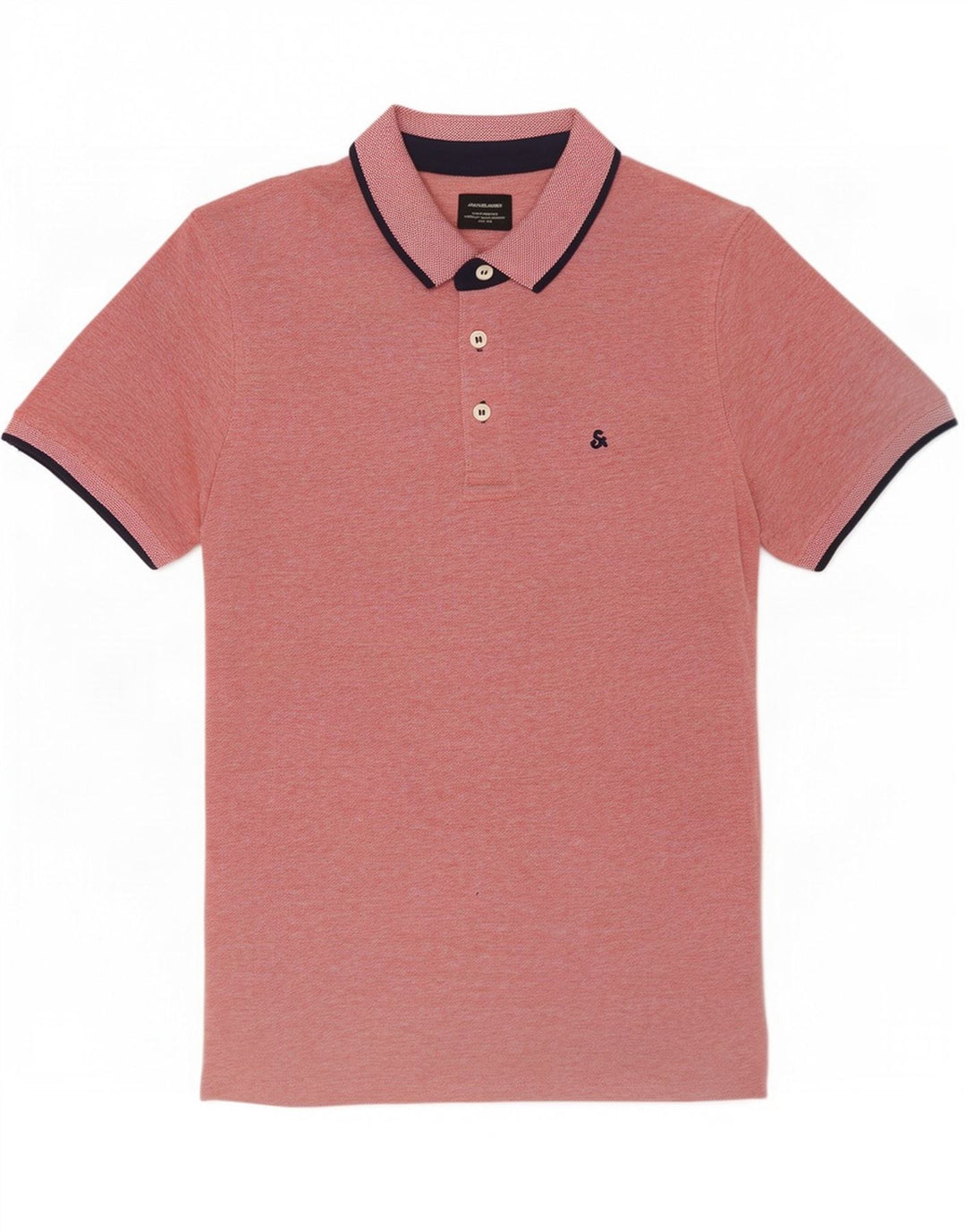 Camisa polo masculina Jack & Jones XS de algodão vermelho