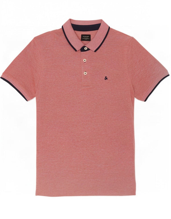 Camisa polo masculina Jack & Jones XS de algodão vermelho
