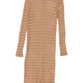 Zara Vestido de praia feminino de crochê Reino Unido 12 Médio Bege