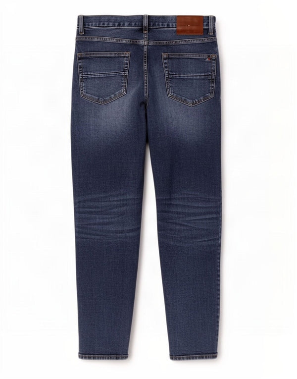 Tommy Hilfiger Masculino Harlem Relaxed Fit Tapered Jeans W32 L30 Azul Algodão