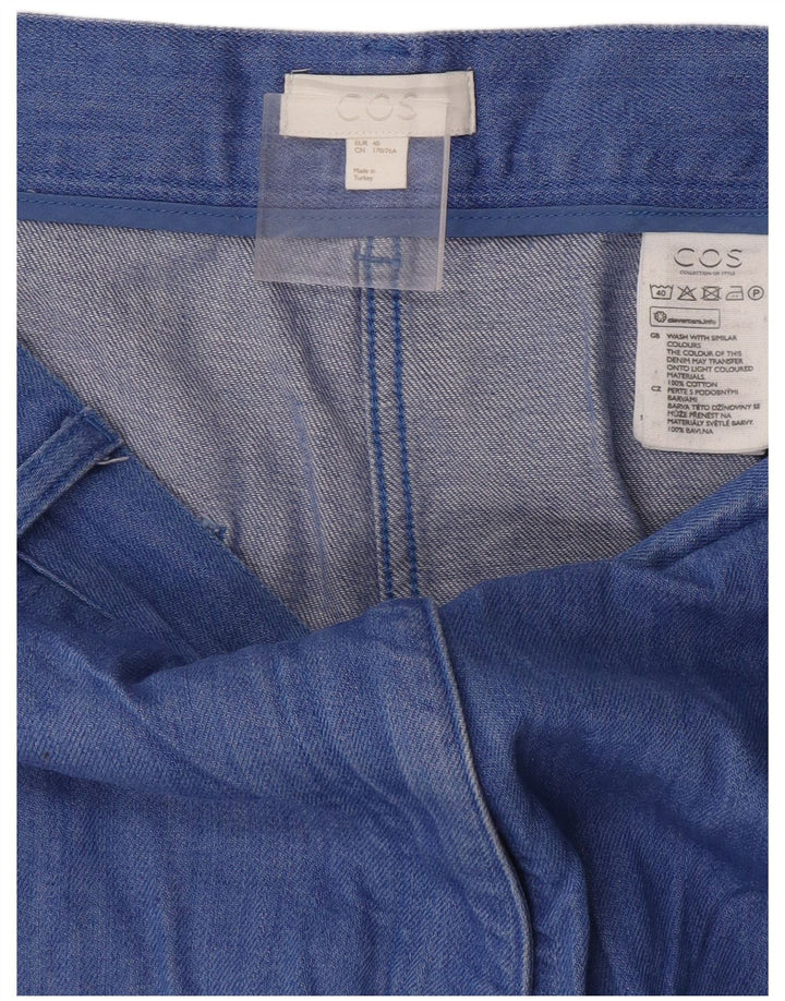 Calça feminina Cos cortada EU 40 médio W30 L24 algodão azul