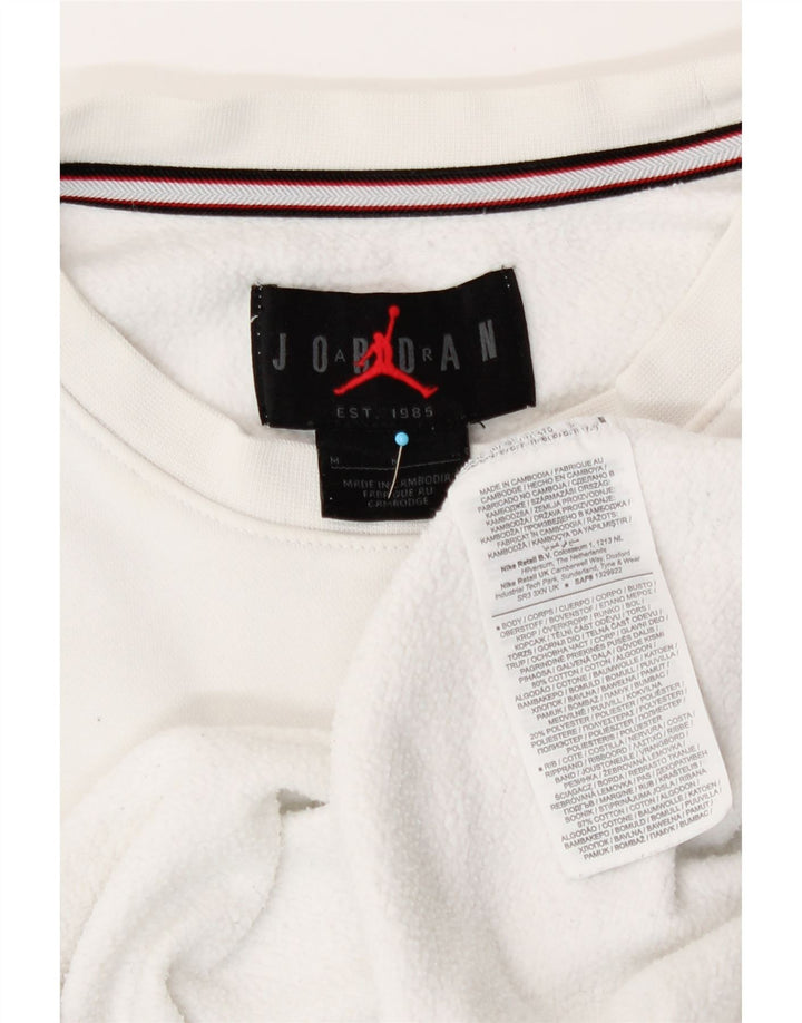 Jordan moletom masculino jumper médio algodão branco