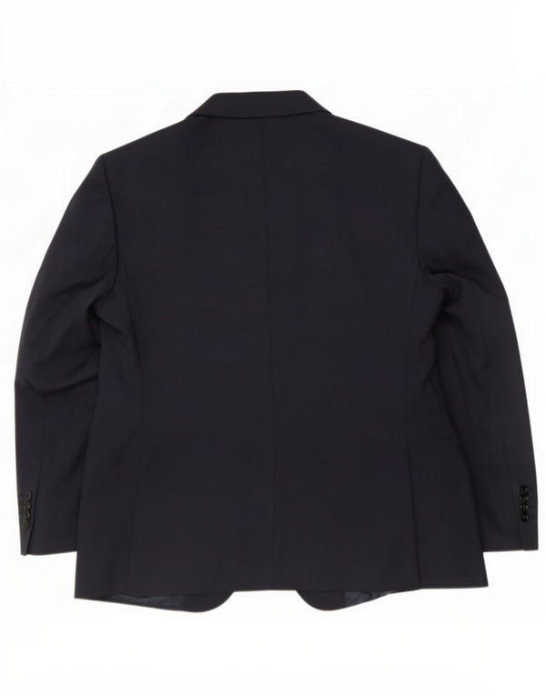 Jaqueta blazer masculina Marks & Spencer curta de 2 botões Reino Unido 44 2XL azul marinho