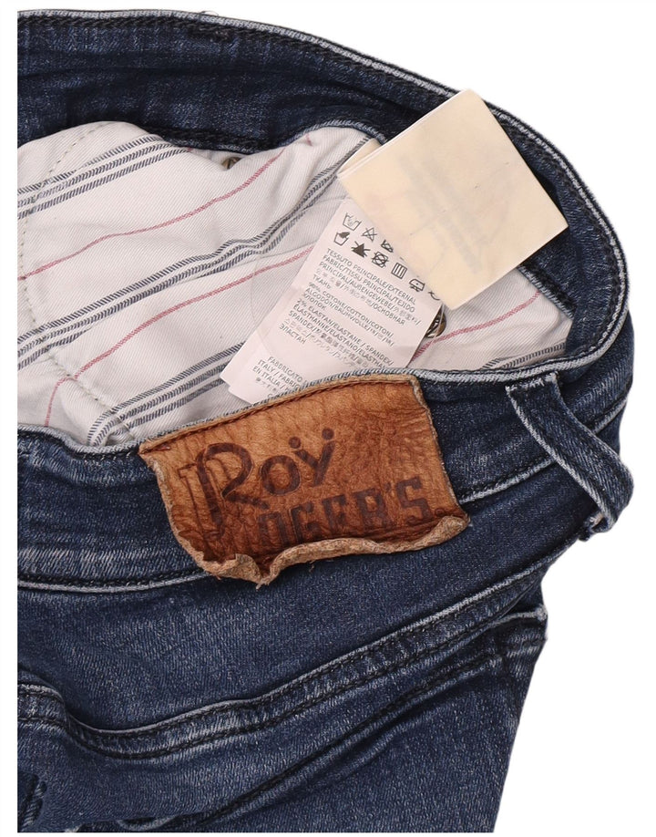 Roy Rogers Mens Jeans Slim W33 L28 Azul Marinho Algodão