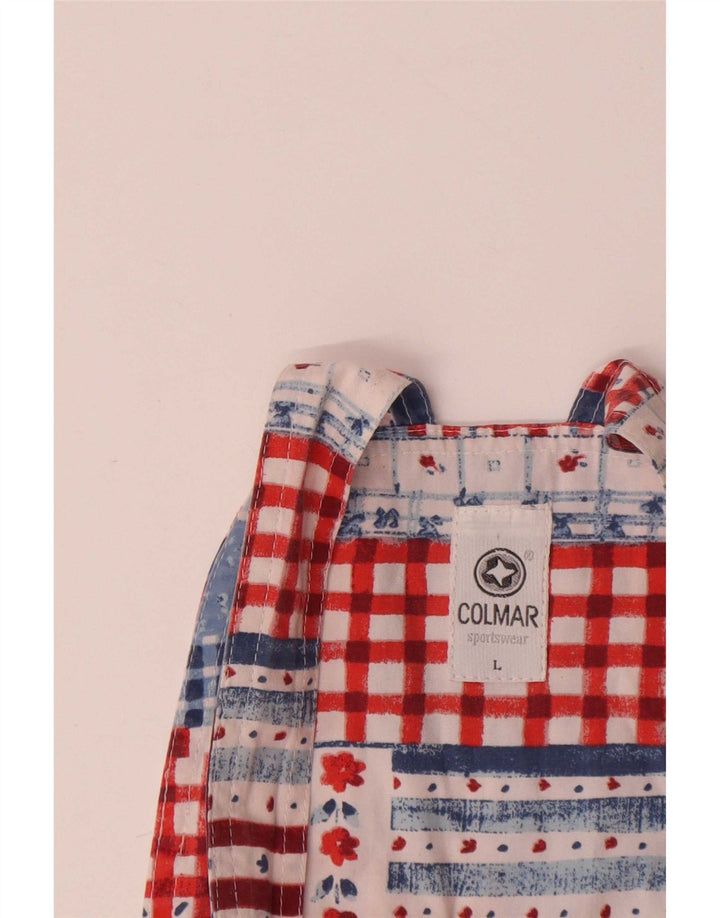 Colmar Macacão feminino saia grande W30 patchwork multicolorido