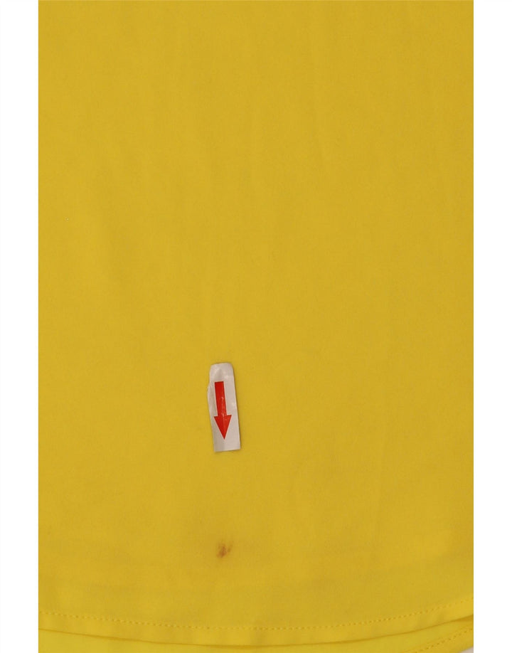 Blusa feminina sem mangas Oasis UK 16 grande poliéster amarelo