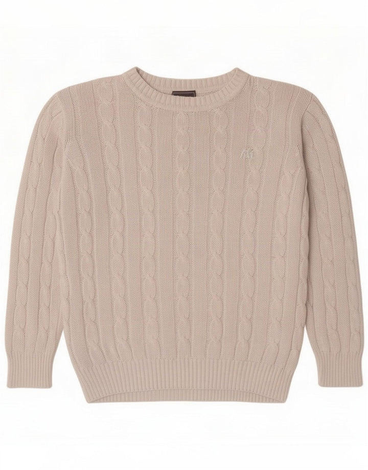 Kappa Suéter masculino com gola canoa pequeno branco