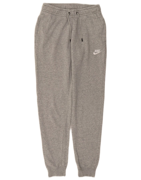 Calça de treino feminina Nike Joggers UK 4 XS cinza manchado de algodão