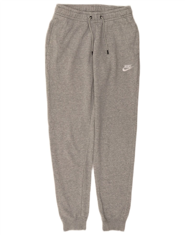 Calça de treino feminina Nike Joggers UK 4 XS cinza manchado de algodão