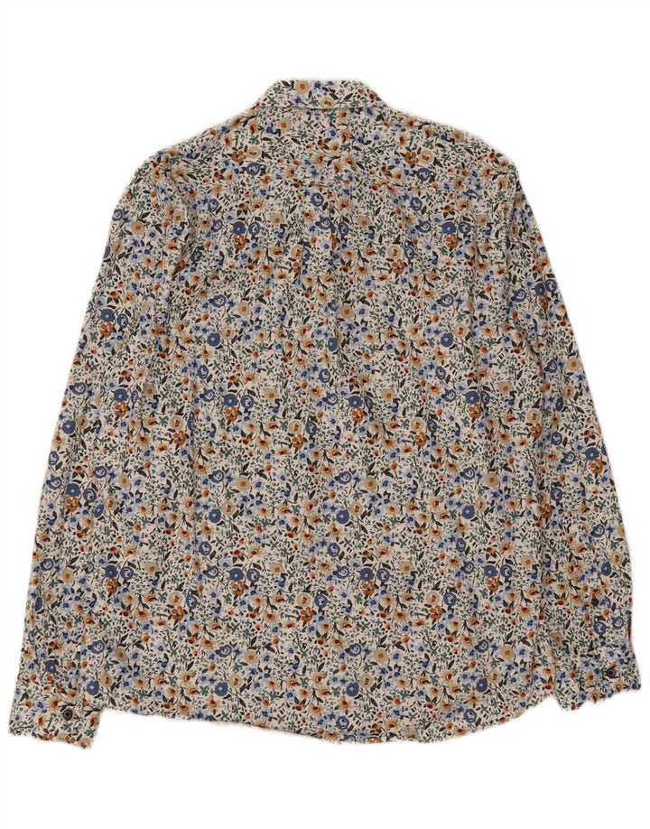 Camisa masculina Olymp grande algodão floral multicolorido