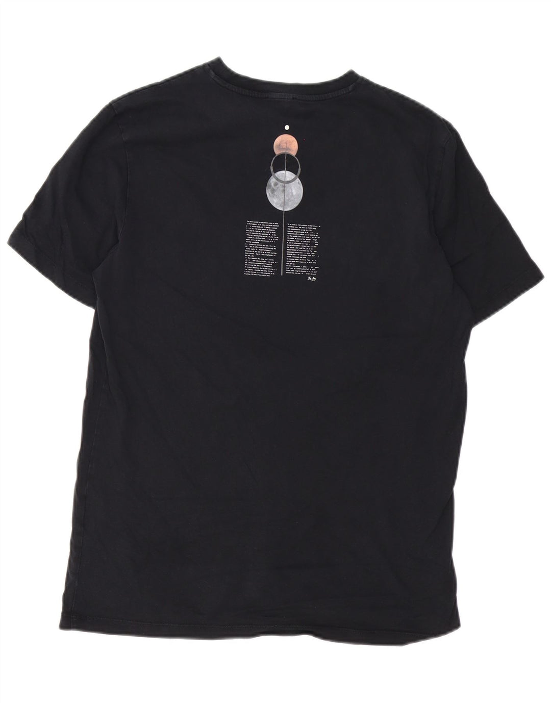 Camiseta masculina Liu Jo com estampa gráfica pequena preta