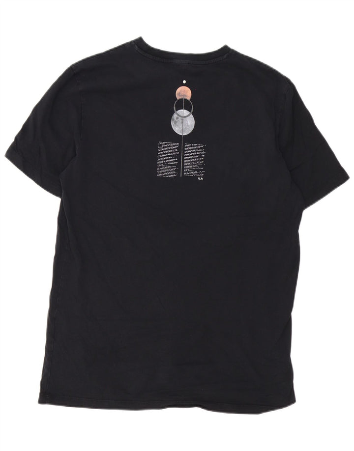 Camiseta masculina Liu Jo com estampa gráfica pequena preta
