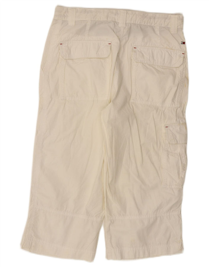 Calça cargo feminina TOMMY HILFIGER W32 L19 algodão branco
