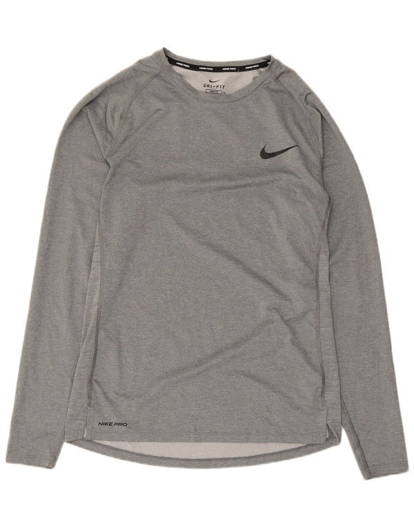 Nike Mens Dri Fit Top Manga Longa XL Cinza Poliéster