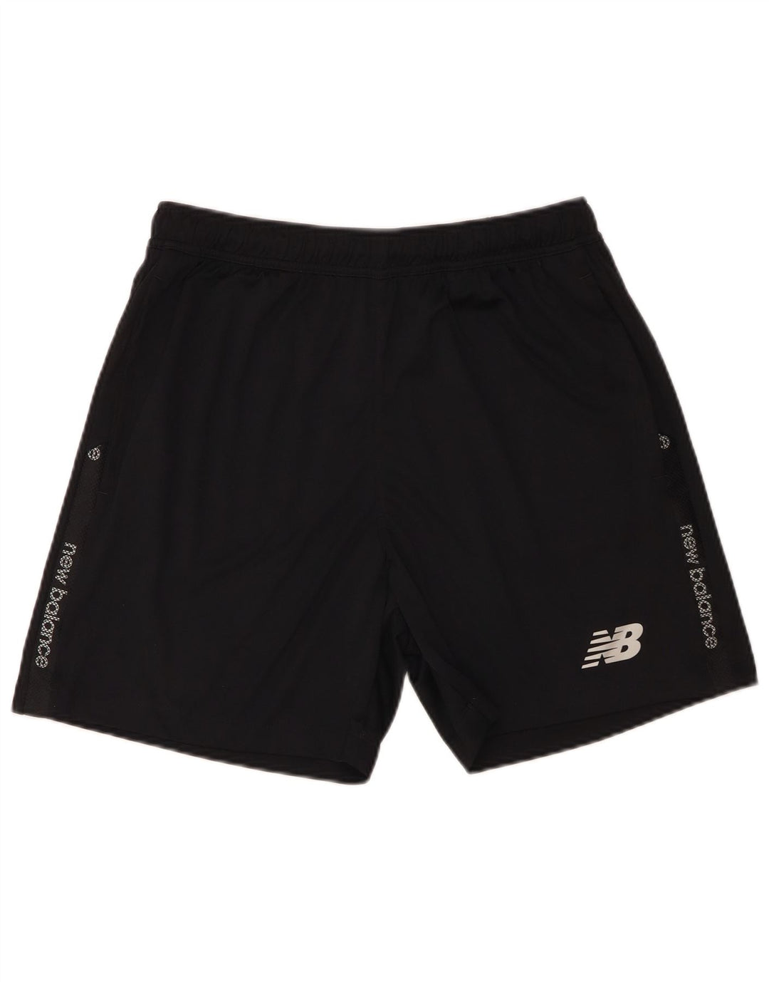 Shorts esportivos gráficos masculinos New Balance poliéster preto grande