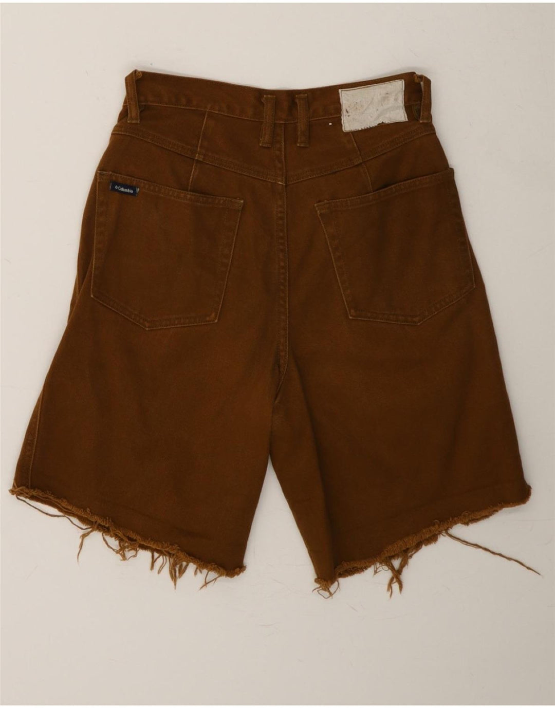 COLUMBIA Mens Denim Shorts W26 XS Brown Vintage Columbia and Second-Hand Columbia from Messina Hembry 