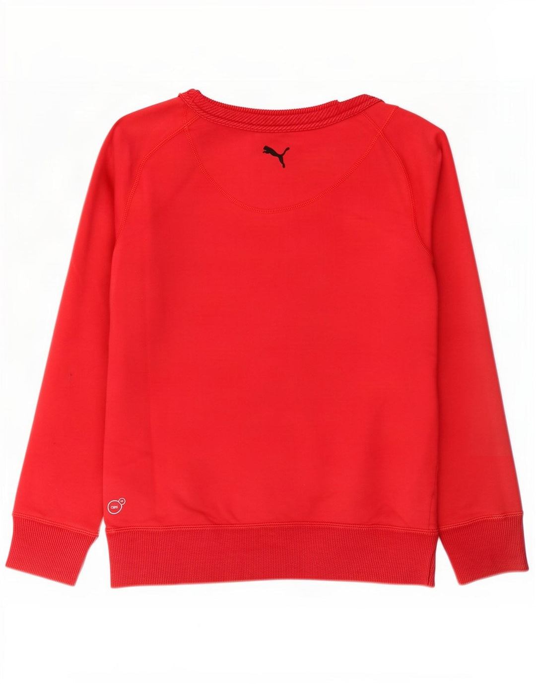 Puma feminino gráfico moletom jumper UK 10 pequeno algodão vermelho