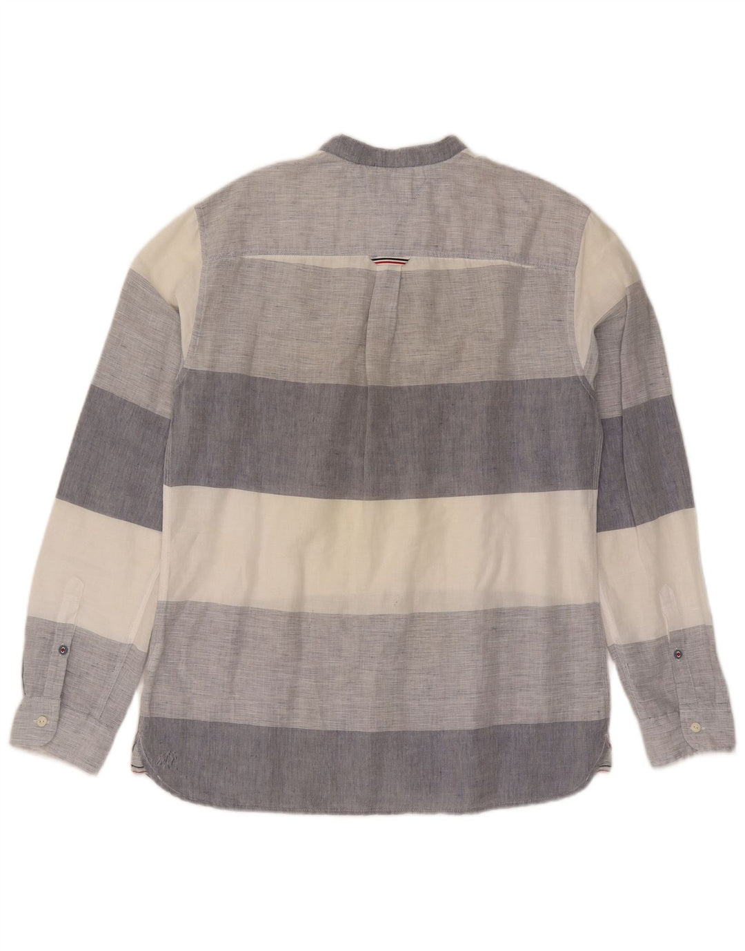Camisa masculina Tommy Hilfiger Regular Fit grande linho listrado multicolorido
