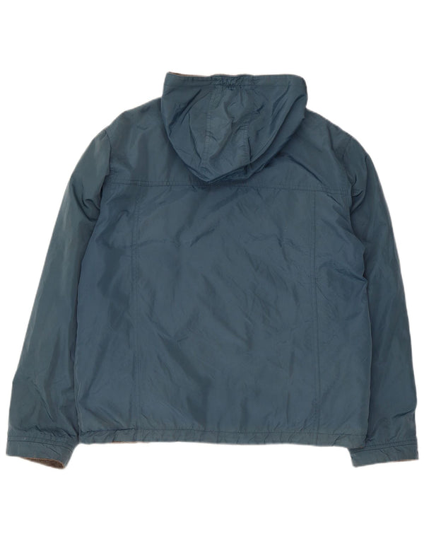 Jaqueta reversível com capuz Woolrich Boys 13-14 anos azul nylon