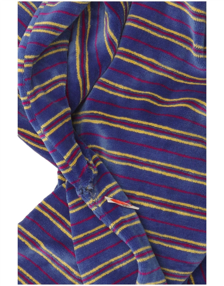Camisola de veludo masculina vintage pequena listrada azul