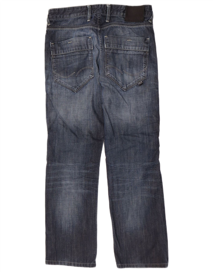 Jack & Jones Mens Straight Jeans W30 L30 Azul Algodão