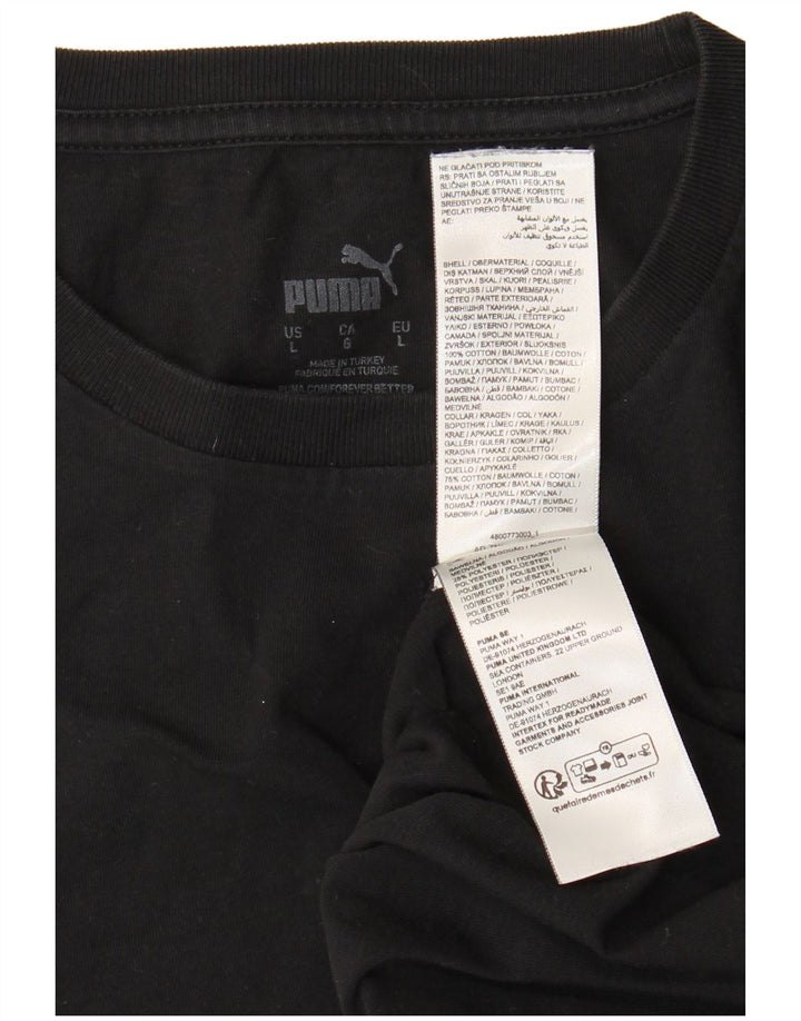 Camiseta masculina Puma grande algodão preto