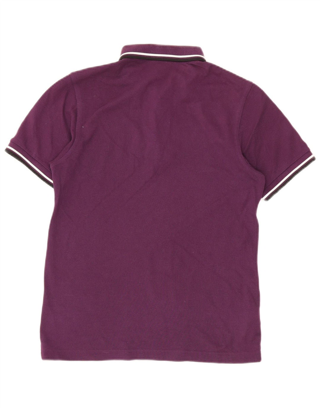 Fred Perry Camisa polo masculina slim fit pequena de algodão roxo