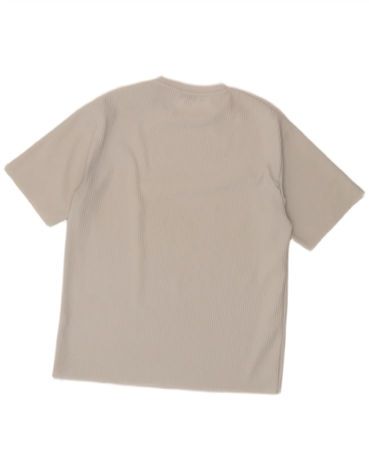 ZARA Camiseta Masculina Top Cinza Médio Poliéster