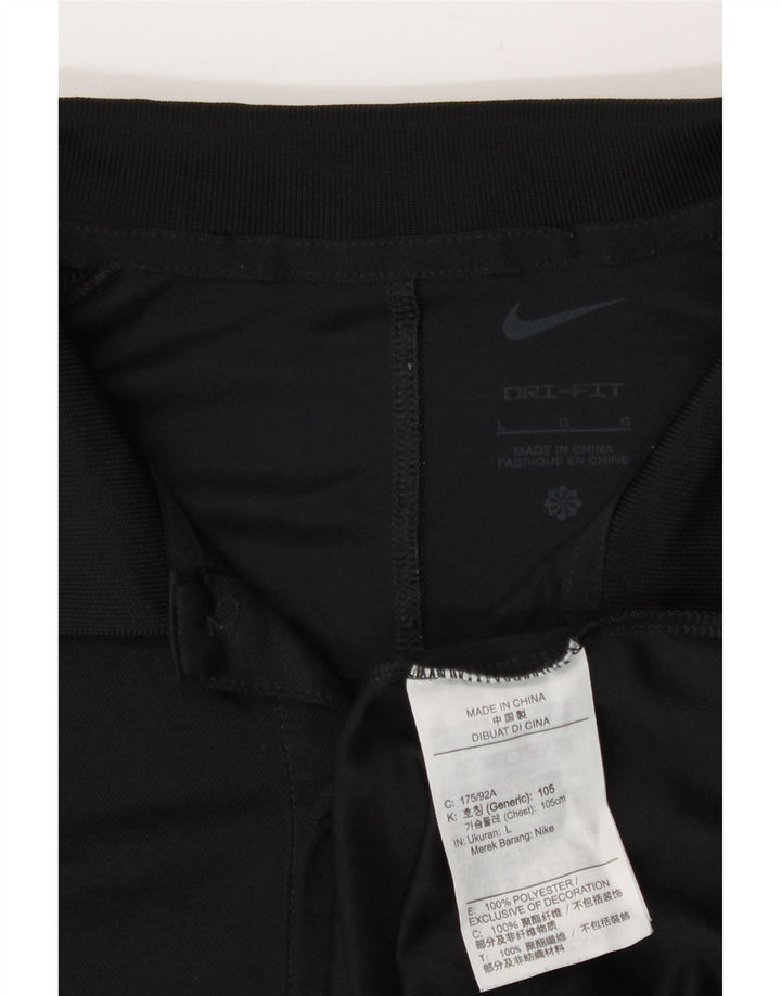 Camisa polo masculina Nike Dri Fit grande poliéster preto