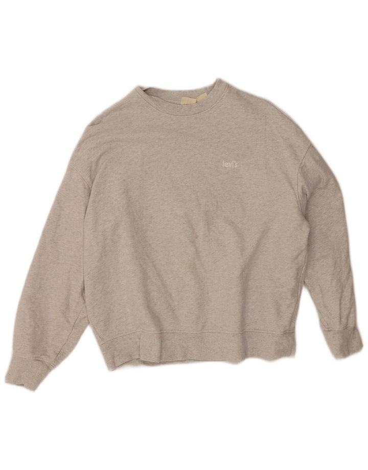 Moletom oversized feminino LEVI'S UK 6 XS cinza manchado