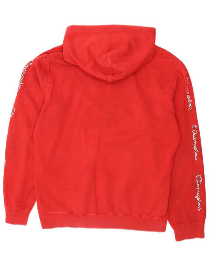 Jumper com capuz gráfico masculino Champion médio algodão vermelho