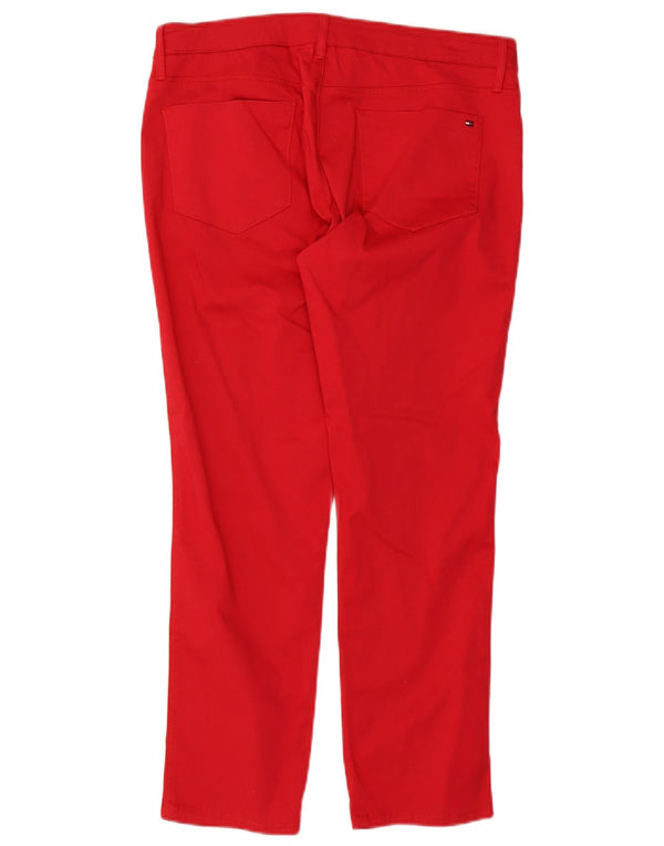 Calça casual feminina Tommy Hilfiger Milan RW Slim Fit W33 L27 algodão vermelho