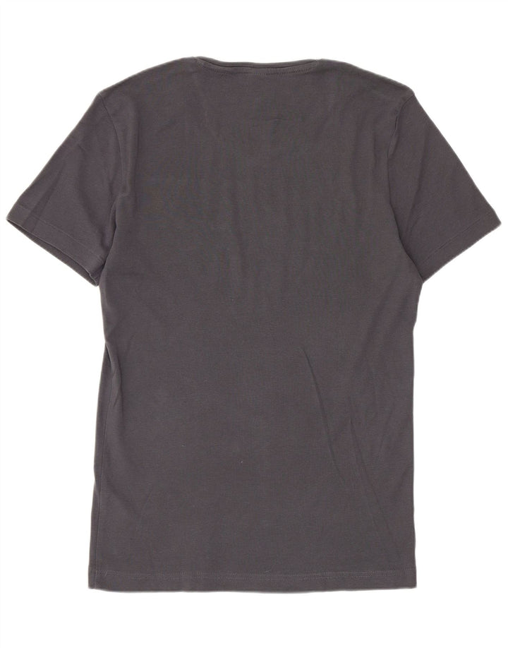 Camiseta G-Star masculina gráfica grande algodão cinza