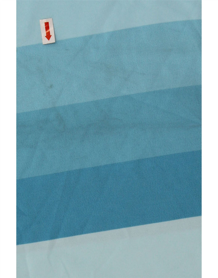 Camisa polo masculina Izod grande poliéster listrado azul