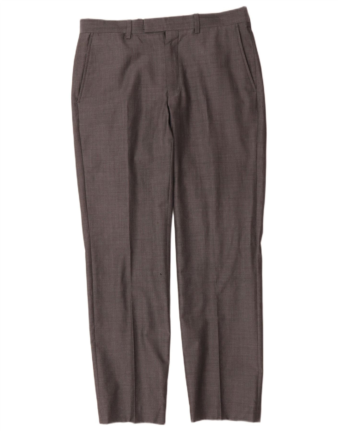 Calça masculina Marks & Spencer Autograph Straight Suit W32 L31 Lã Cinza