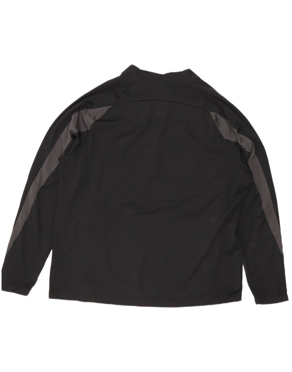 Nike Mens Therma-Fit Zip Neck Pullover Treino Top XL Preto Esportes