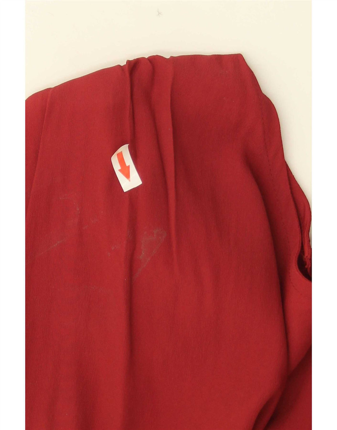 Blusa feminina vintage top IT 46 grande seda vermelha