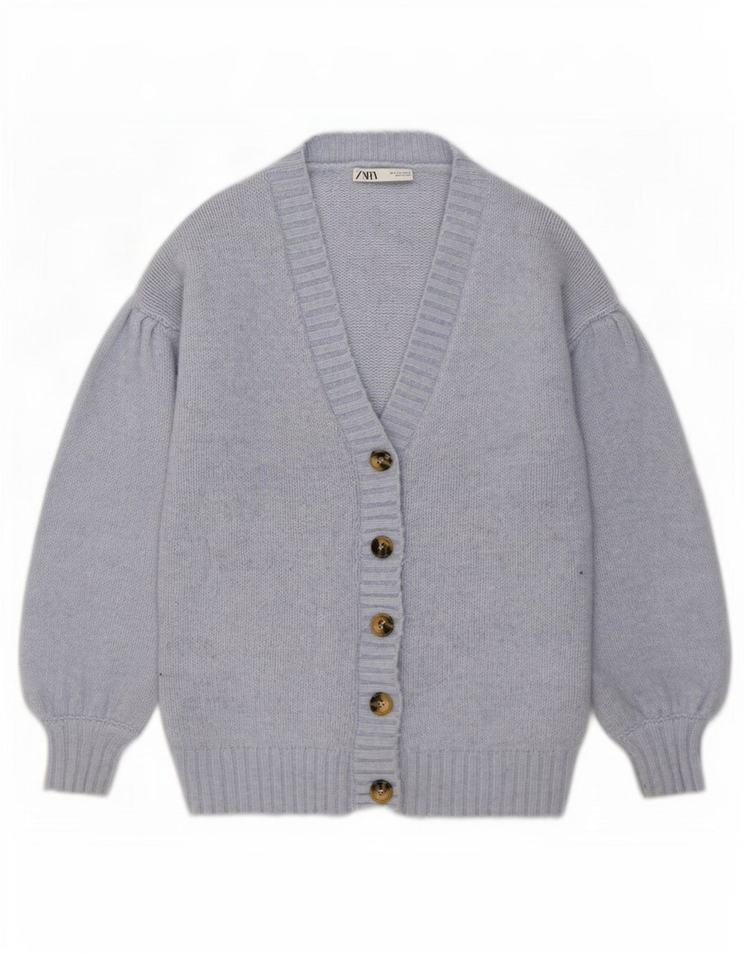 Suéter cardigã oversized feminino Zara Reino Unido 10 poliéster azul pequeno
