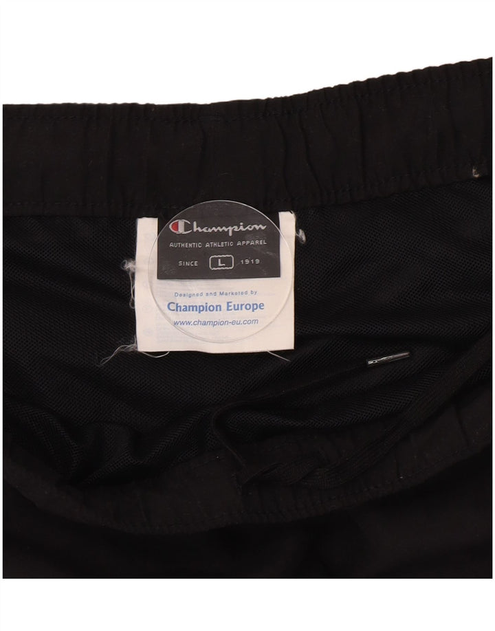 Shorts esportivos masculinos Champion grande poliéster preto