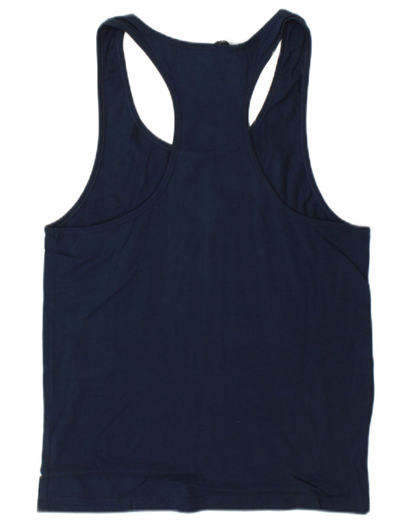 PEPE Jeans masculino colete gráfico top médio azul marinho algodão