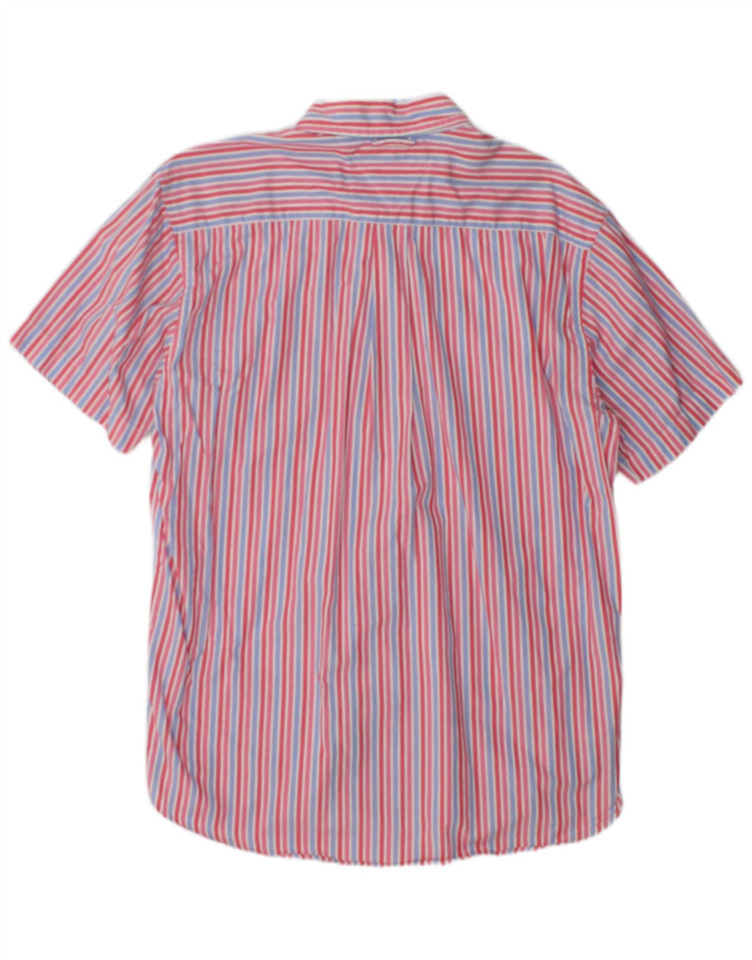Camisa masculina de manga curta Tommy Hilfiger listrada vermelha grande