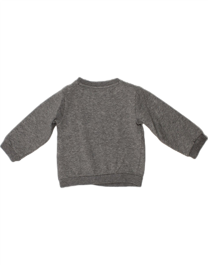 ADIDAS Baby Boys Graphic Sweatshirt Jumper 6-9 Months Grey Cotton Vintage Adidas and Second-Hand Adidas from Messina Hembry 
