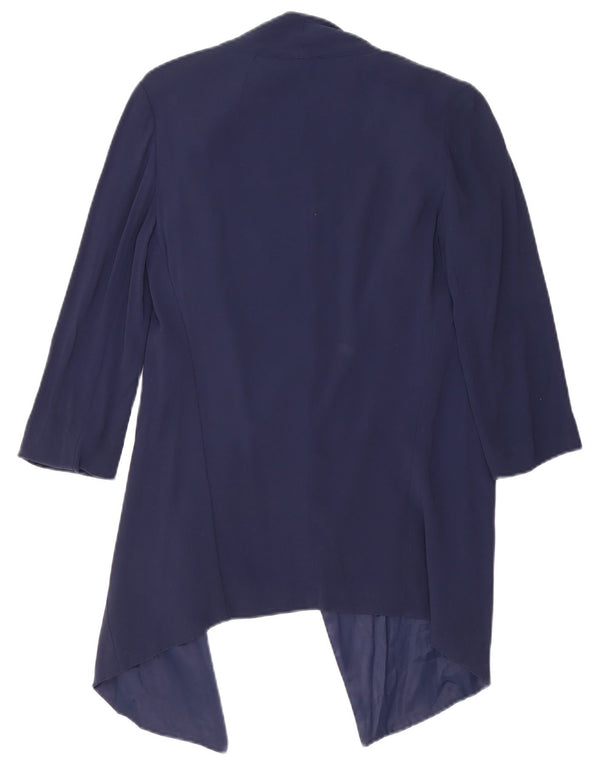 Jaqueta Blazer Feminina Max & Co. Manga 3/4 UK 6 XS Azul Marinho Viscose